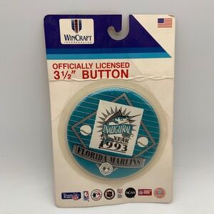 Wincraft MLB Florida Marlins Inaugural Year 1993 Licensed 3.5" Pinback Button